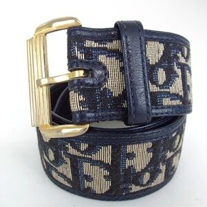 Christian Dior Trotter 65 belt canvas/leather